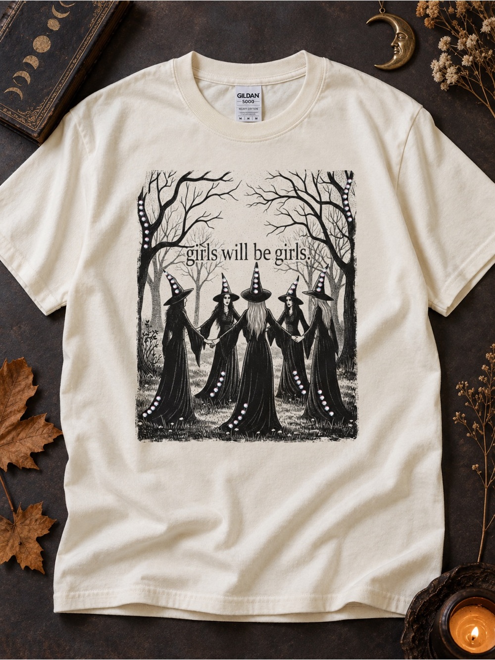 Girls Will Be Girls Shirt, Funny Witchy Halloween Tee, Spooky Season Graphic